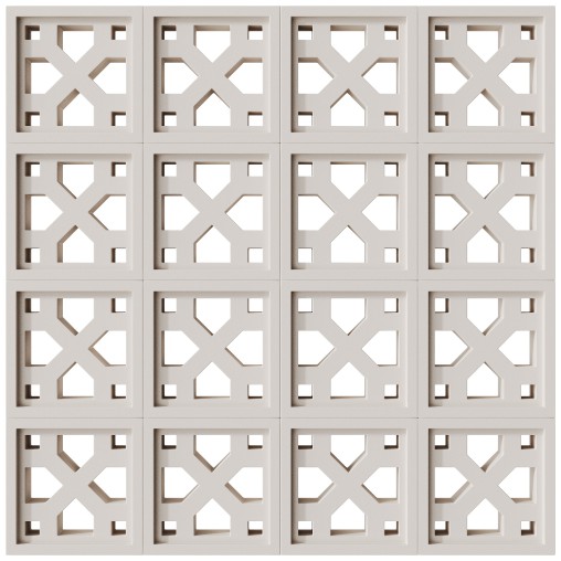 Modular Wall 12 Crossing White by Tesselle