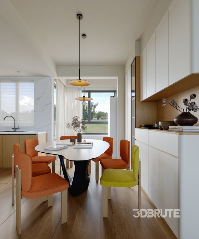 Modern dining room and home office Image 8