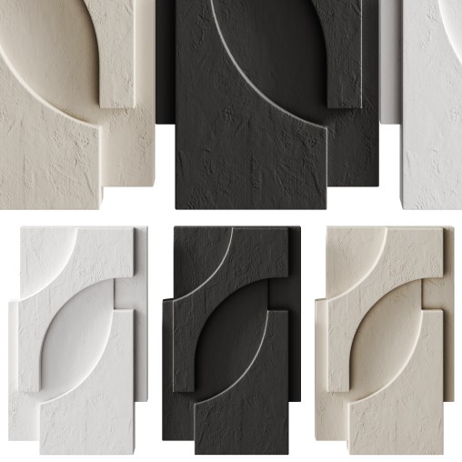 Decorative panel SERIF RELIEF by Kristina Dam Studio