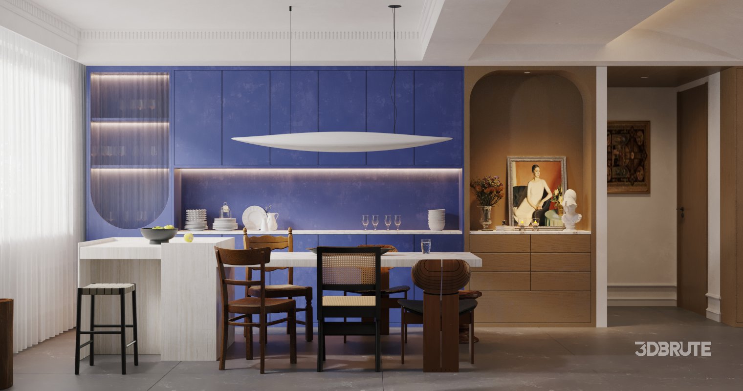 Luxurious living room and dining room Image 3