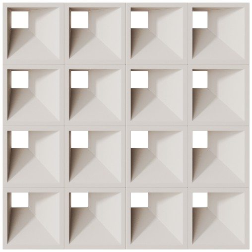 Modular Wall 13 Glimmer Dimensional White by Tesselle