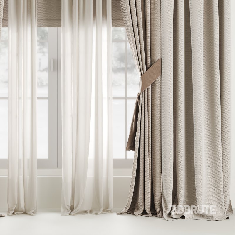 Silk and Cotton Curtain Set 71 Image 3