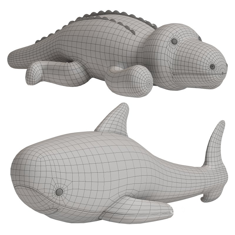 Shark and Crocodile Plush Toy Image 4