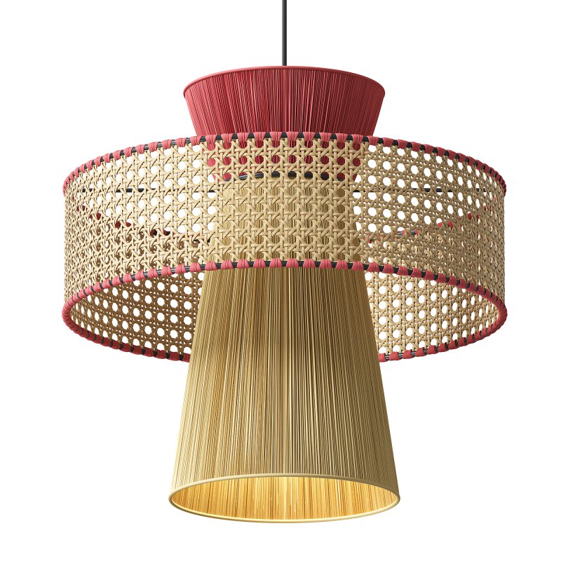 Raffia Multicolor Pendant Lamps Image 3