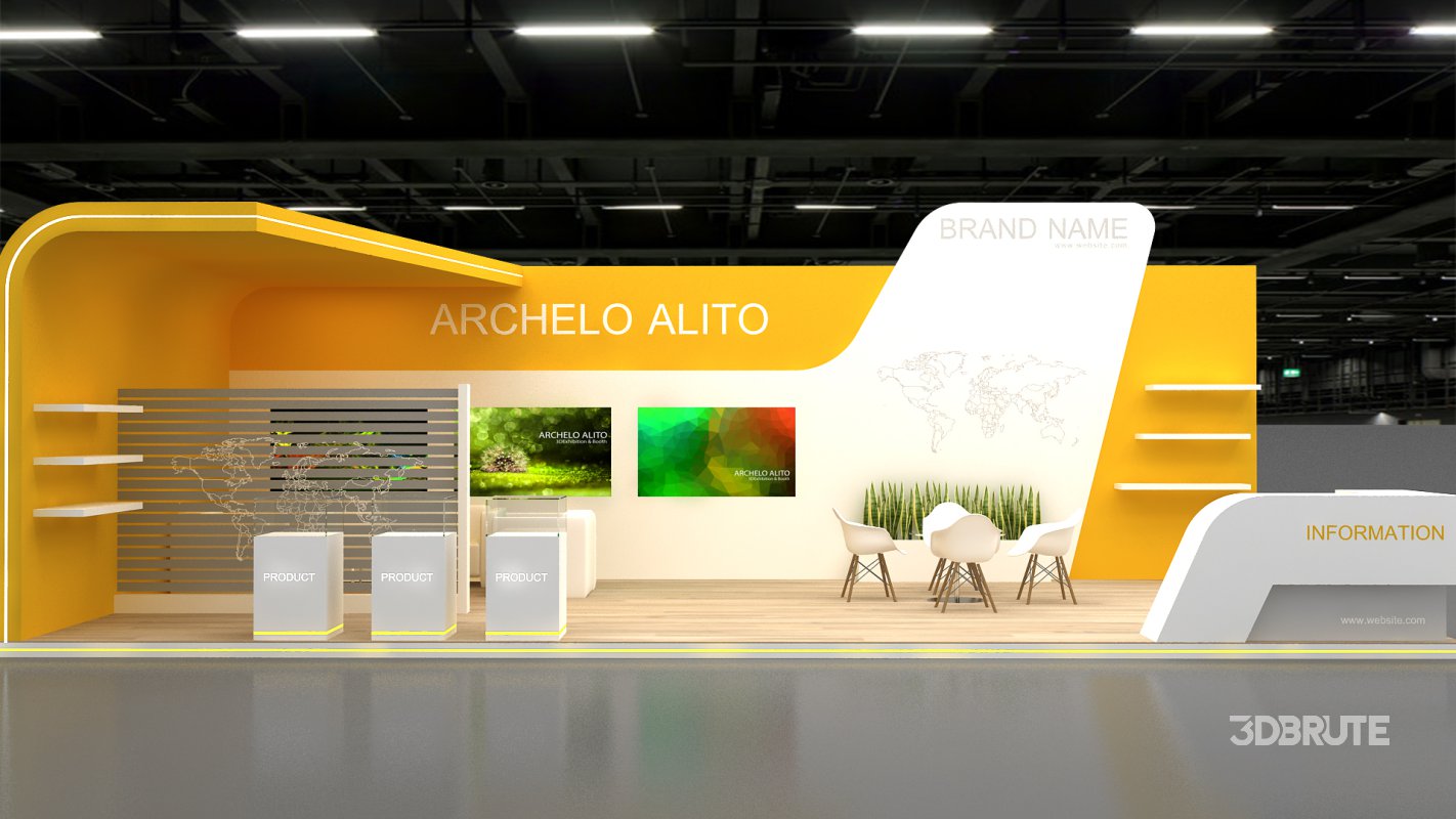 3d exhibition booth stand Image 5