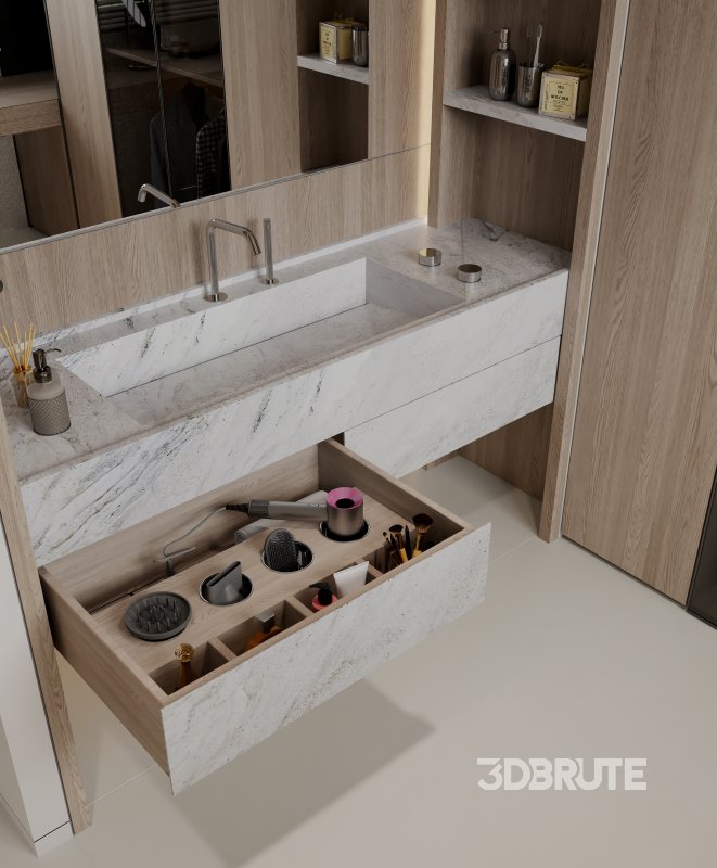 Modern bedroom and dressing room Image 5