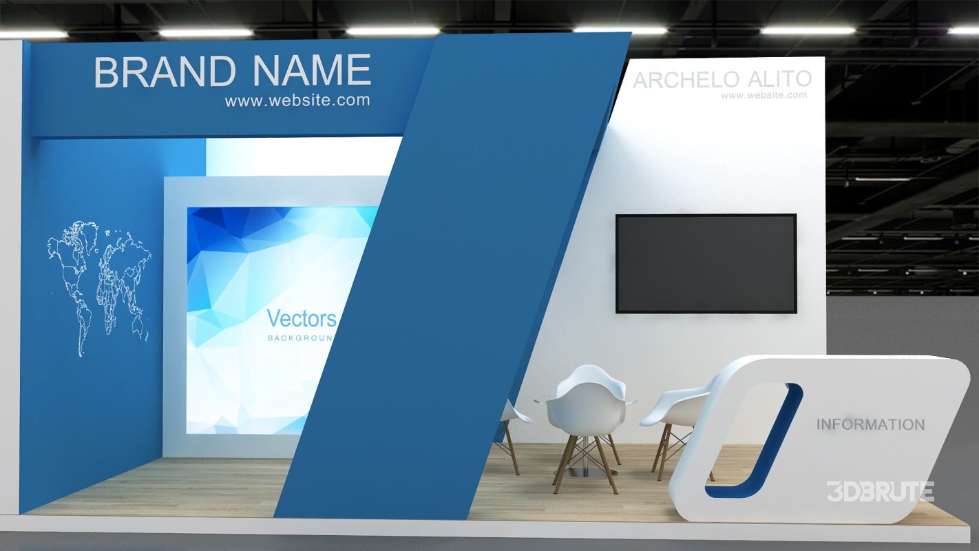 3d exhibition booth stand Image 4