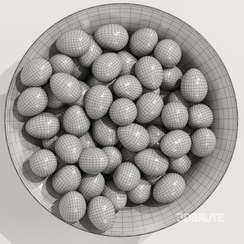 Low Glass Bowl Centerpiece with Qauil eggs Image 4