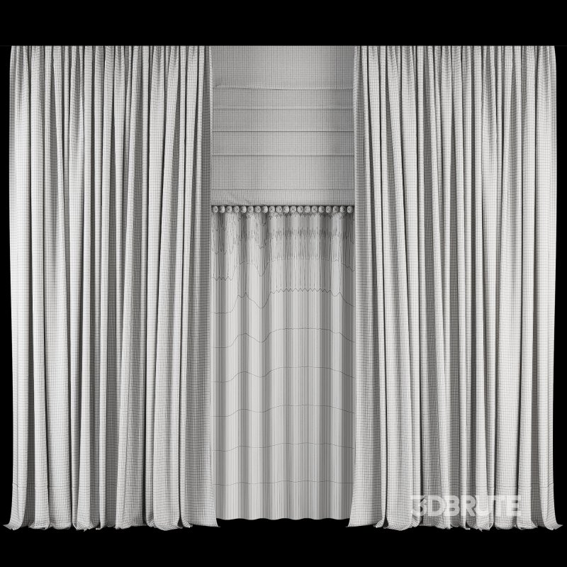 Silk and Cotton Curtain Set 062 Image 5