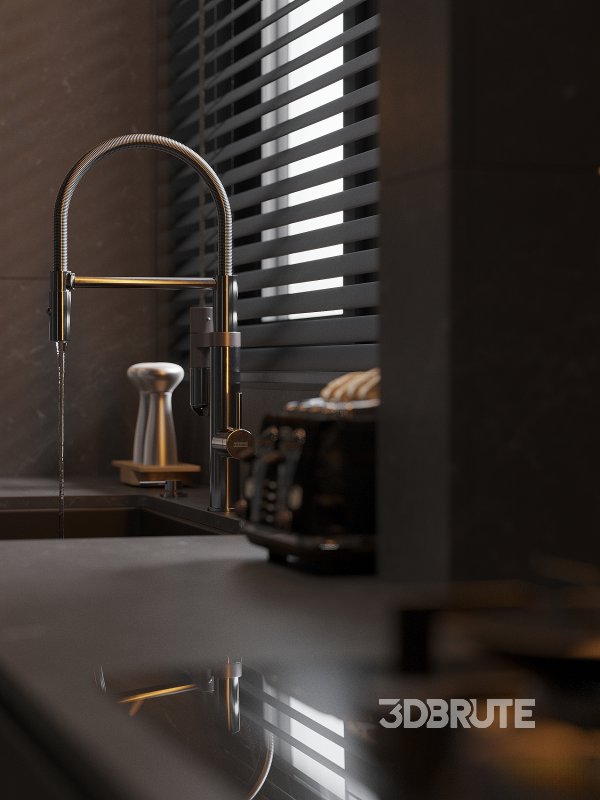 Dark living room and dining room Image 8