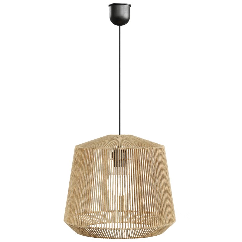 Yaku Hemp Rattan Pendanr light by LaRedoute Image 4