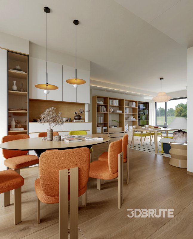 Modern dining room and home office Image 1