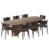 Grady Dining Chair and Olexey Oval Dining Table - Thumbnail 1