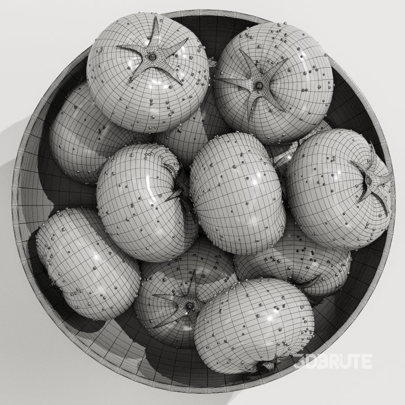 Low Glass Bowl Centerpiece with Tomatos Image 4