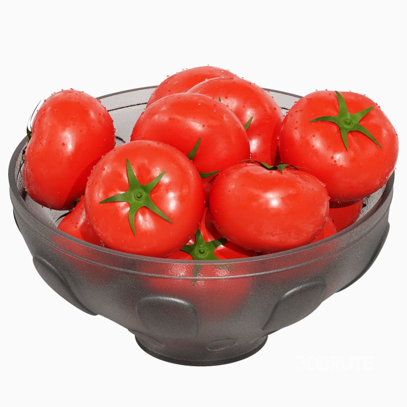 Low Glass Bowl Centerpiece with Tomatos Image 3