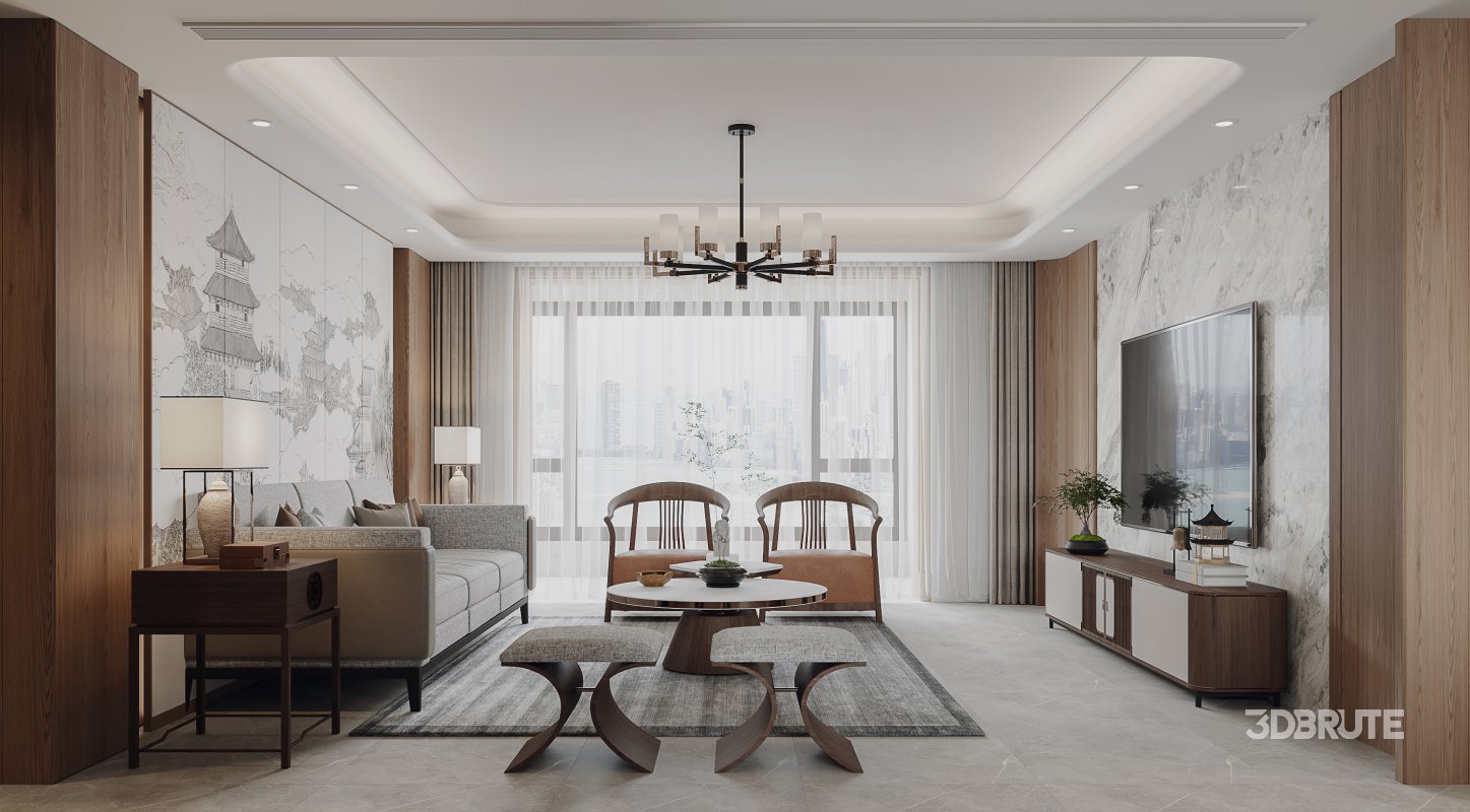 Chinese Living Room Dining Room Image 1