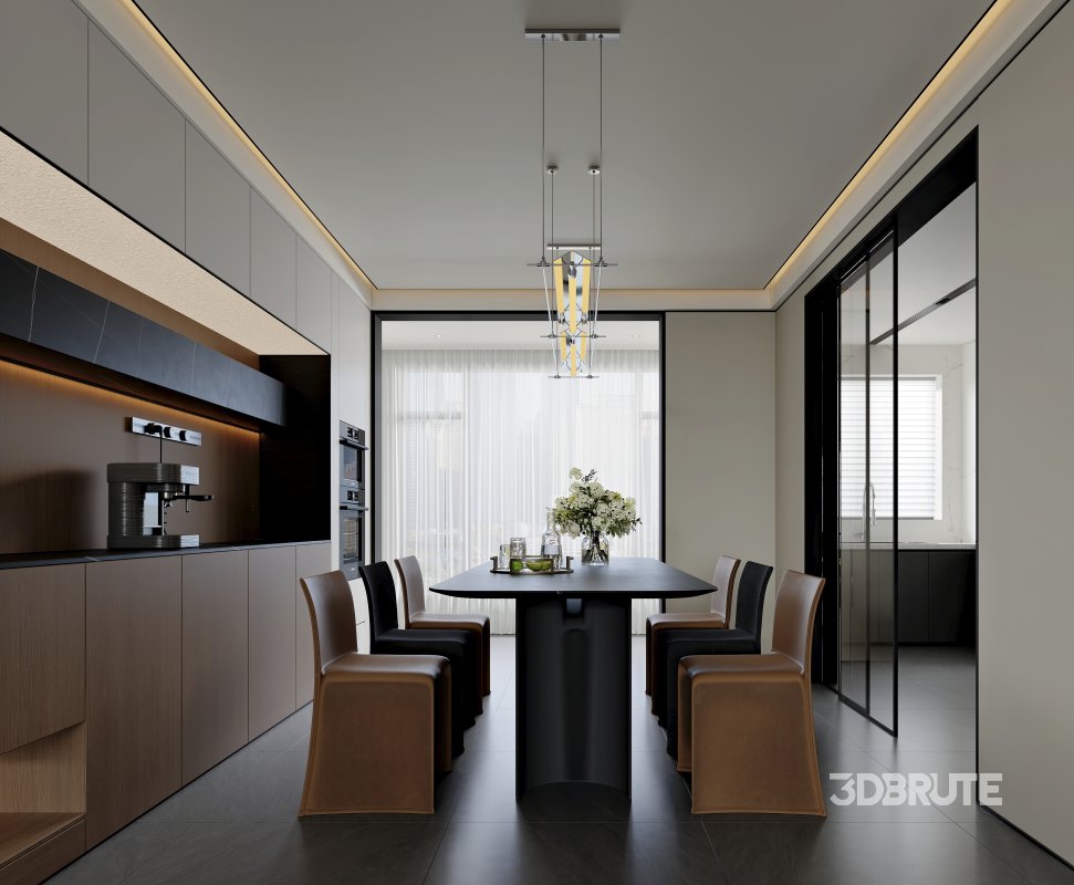 Modern living room dining room Image 3