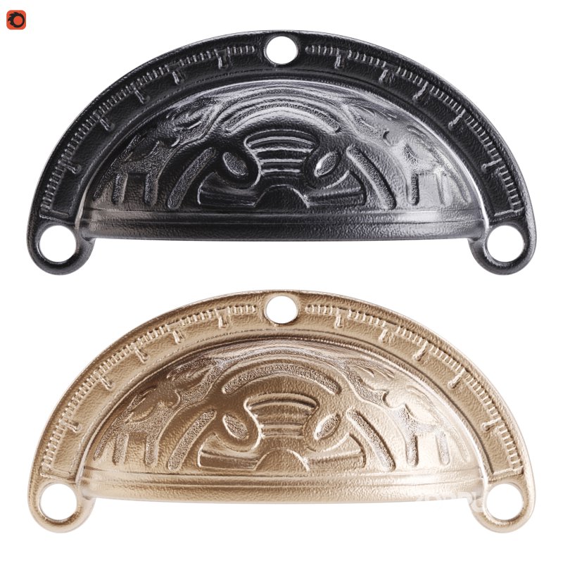 Black Cup Pulls Cabinet Image 1