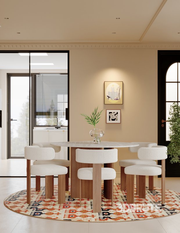 Luxurious living room and dining room Image 8