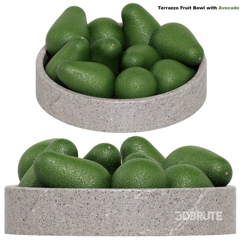 Terrazzo Fruit Bowl with Avocado Image 1