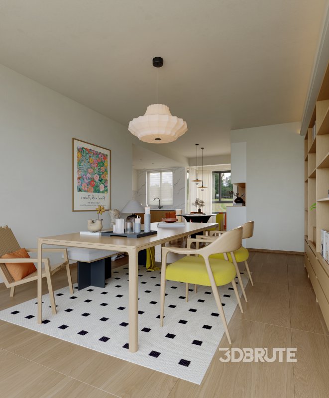 Modern dining room and home office Image 5