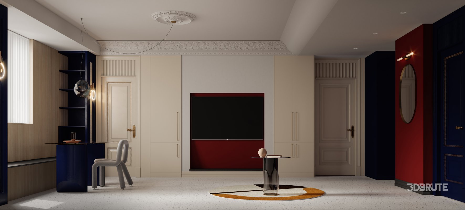 Luxurious living room and dining room Image 9