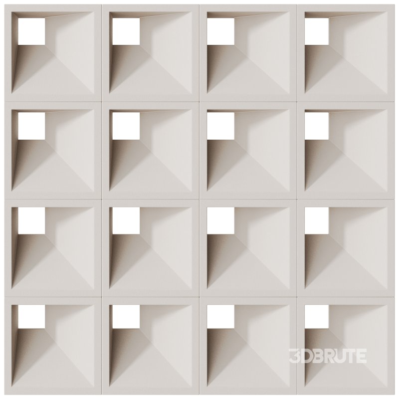Modular Wall 13 Glimmer Dimensional White by Tesselle Image 2