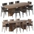 Grady Dining Chair and Olexey Oval Dining Table - Thumbnail 2