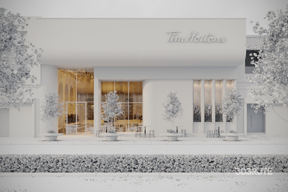 Coffee Shop 3D Model – Interior & Exterior | 3ds Max + Corona Renderer Image 15