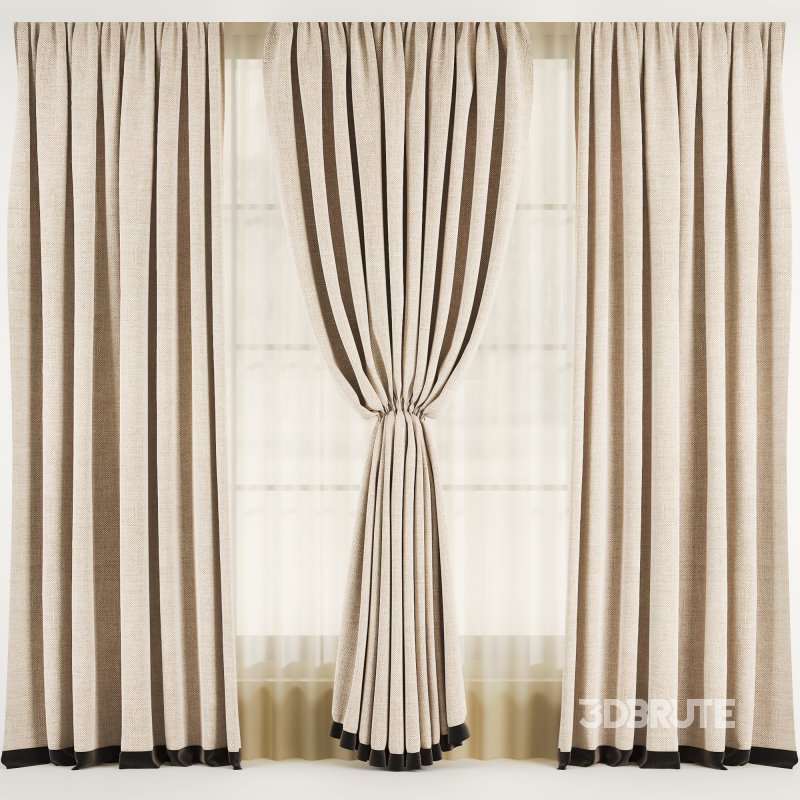 Silk and Cotton Curtain Set 75 Image 1