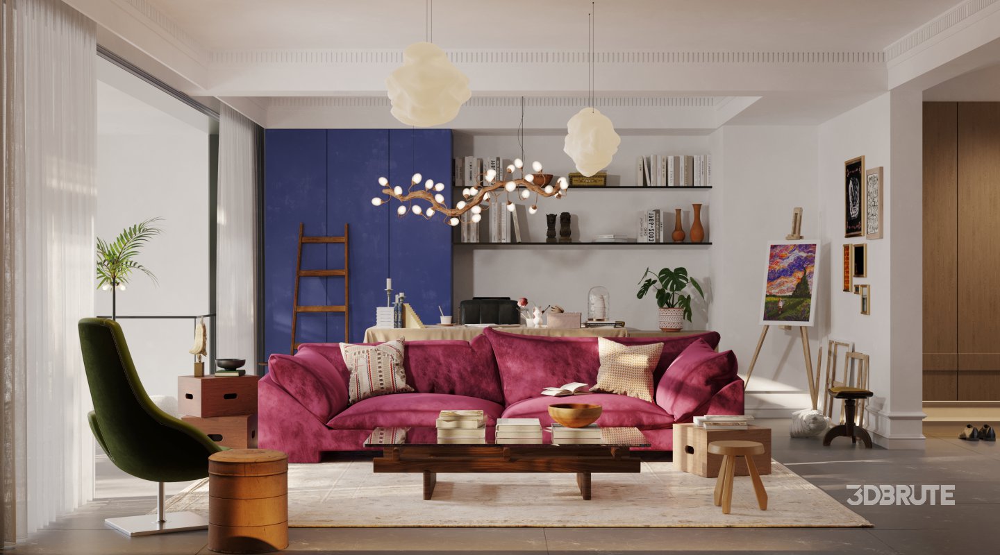 Luxurious living room and dining room Image 2