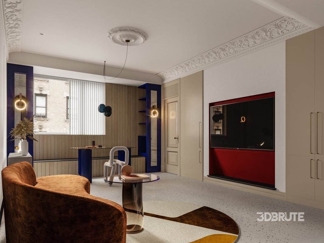 Luxurious living room and dining room Image 5