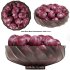 Low Glass Bowl Centerpiece with Plums - Thumbnail 1