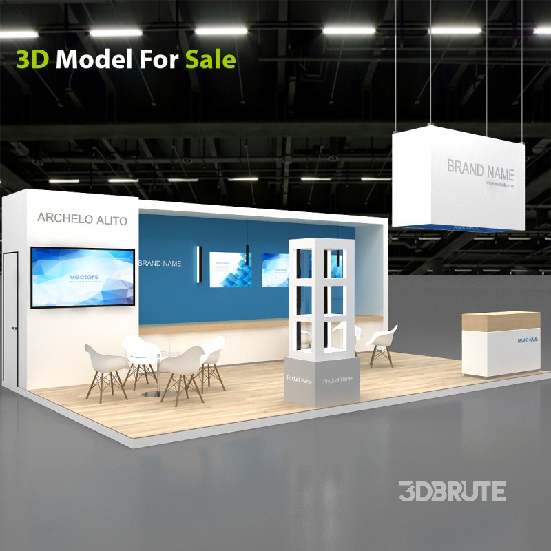 3d model exhibition booth tradeshow Image 1