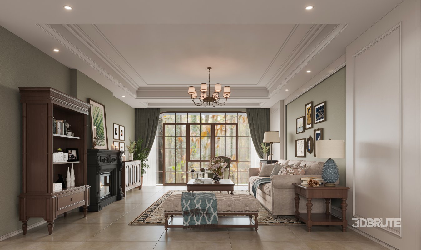 American Living Room Dining Room Image 2