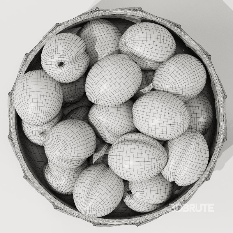 Low Glass Bowl Centerpiece with Plums Image 4