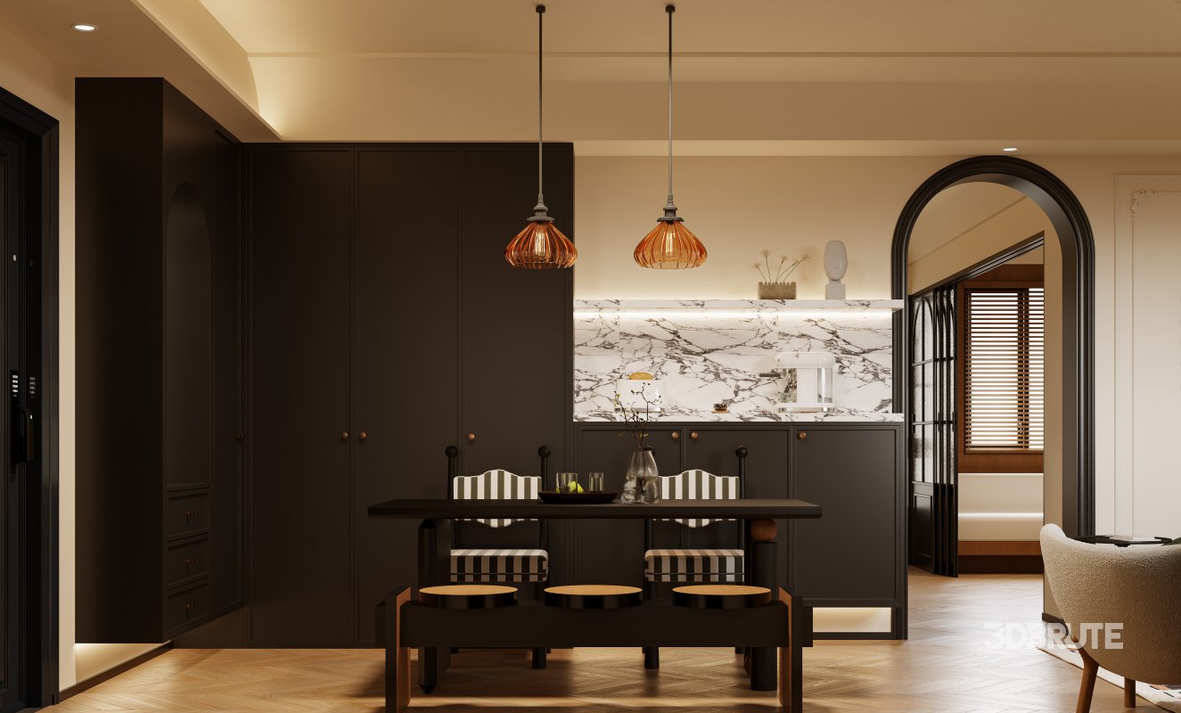 Luxurious living room and dining room kitchen bedroom bathroom Image 8