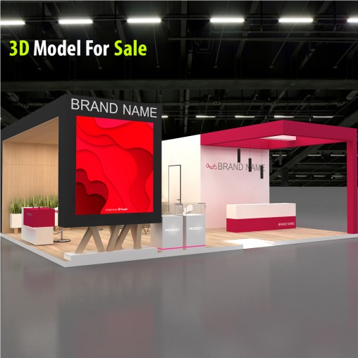 3d model exh booth