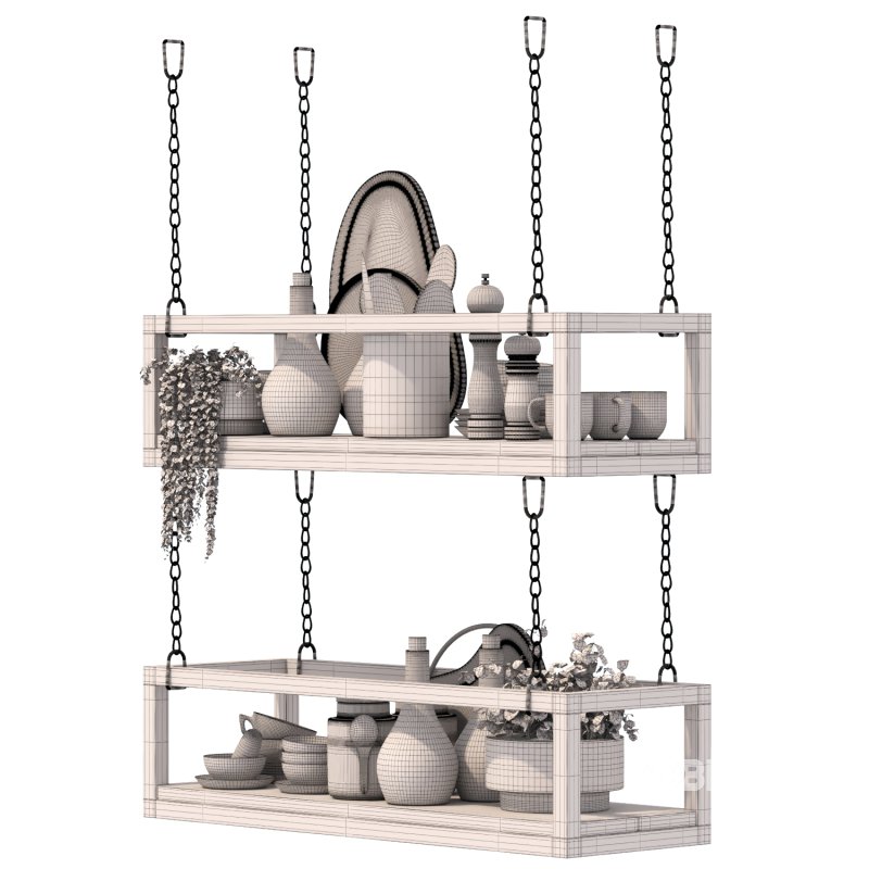 Hanging Cube Floating Shelves Ceiling Image 3