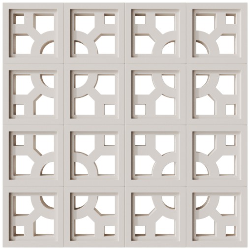 Modular Wall 16 Structure White by Tesselle