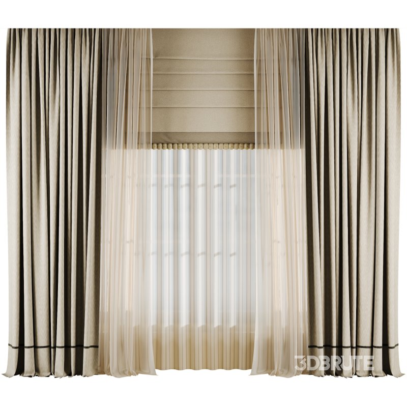 Silk and Cotton Curtain Set 062 Image 2