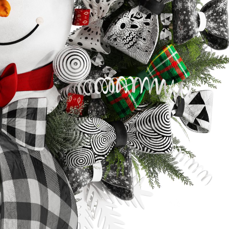 Snowman Wearth Christmas Decor Image 5