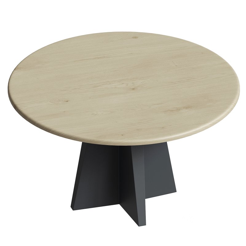 Jacob Round Dining Table with Vertex Base in Flax Image 5