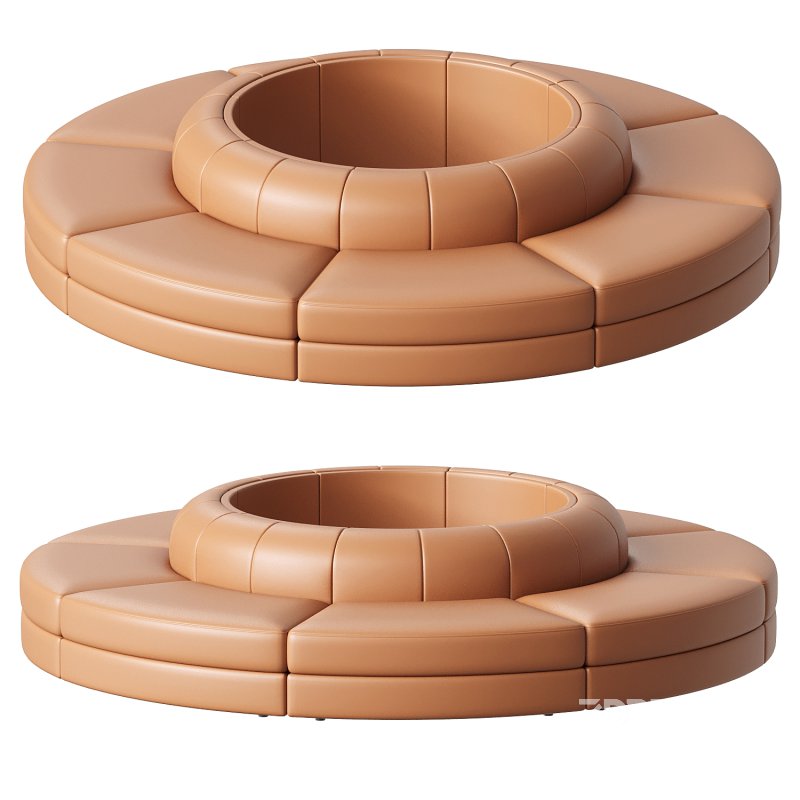 Maura Modular Convex Circle Sectional Image 2