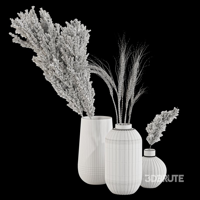 Pampas and Wheat Plant in Decorative Vase Image 5