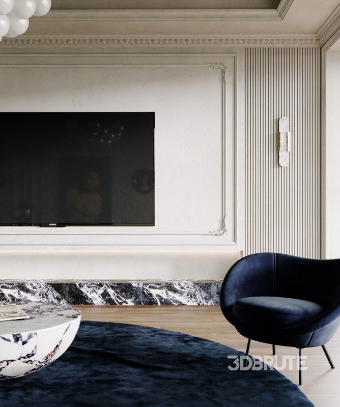 Luxurious living room and dining room Image 8