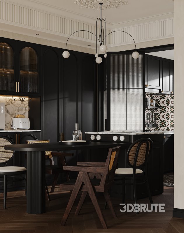 Luxurious living room and dining room Image 4