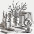 Blossom Harmony Decorative Tabletop Scene - Thumbnail 4