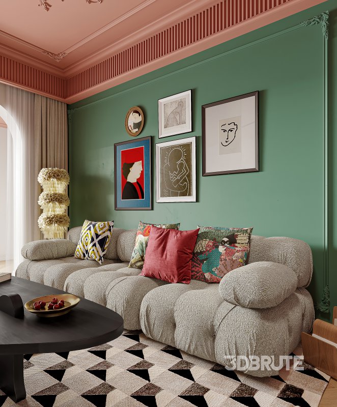 Luxurious living room and dining room Image 8