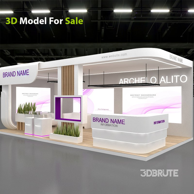 3d model booth exhibition expo Image 7